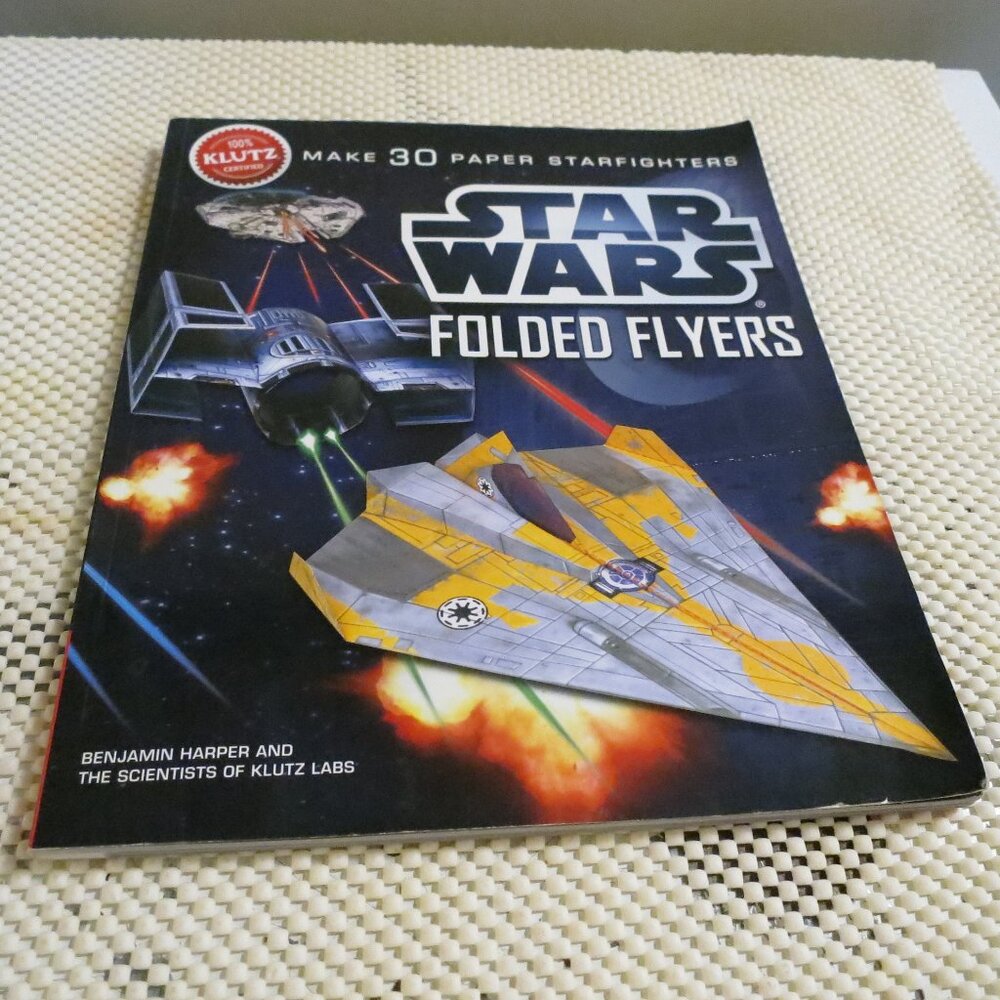 Star Wars Paper Folded Flyers Starfighter Construction Kit Book by Klutz Labs